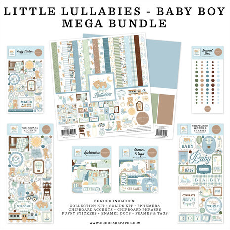 Carta Bella Little Lullabies Baby Boy Mega Bundle (CBLUB485050)