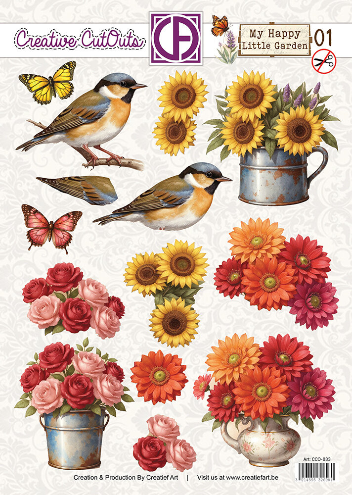 Creatief Art My Happy Little Garden 01 Creative CutOuts (CCO-033) Creatief Art My Happy Little Garden 01 Creative CutOuts (CCO-033)