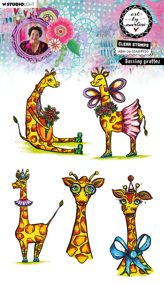 Art By Marlene Dazzling Giraffes Clear Stamp (ABM-26-STAMP920) Art By Marlene Dazzling Giraffes Clear Stamp (ABM-26-STAMP920)