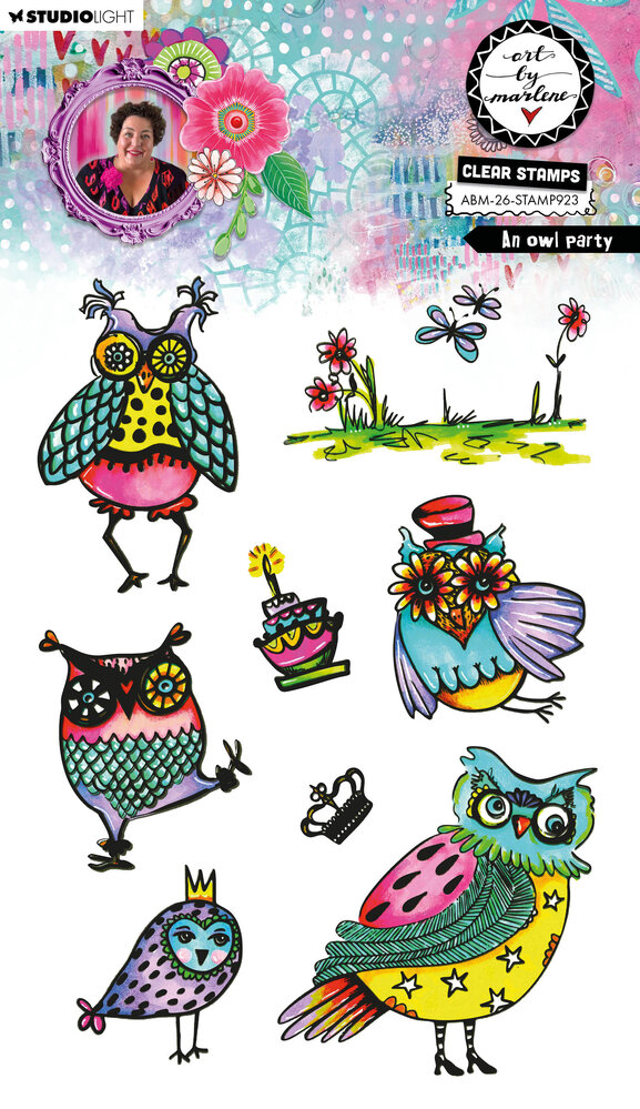 Art By Marlene An Owl Party Clear Stamp (ABM-26-STAMP923) Art By Marlene An Owl Party Clear Stamp (ABM-26-STAMP923)
