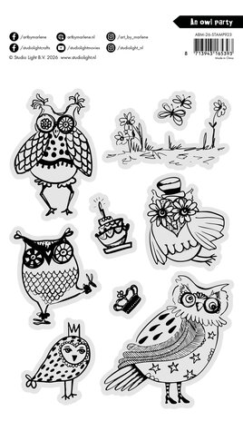 Art By Marlene An Owl Party Clear Stamp (ABM-26-STAMP923) Art By Marlene An Owl Party Clear Stamp (ABM-26-STAMP923)