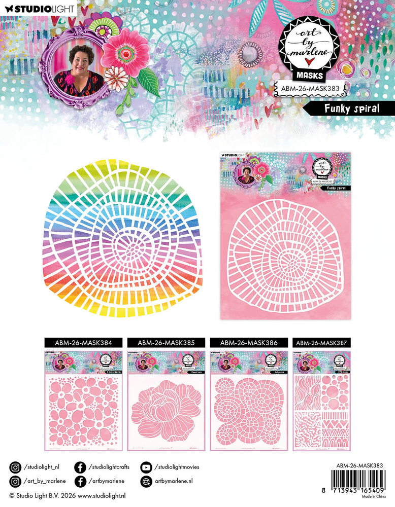 Art By Marlene Funky Spiral Mask (ABM-26-MASK383)