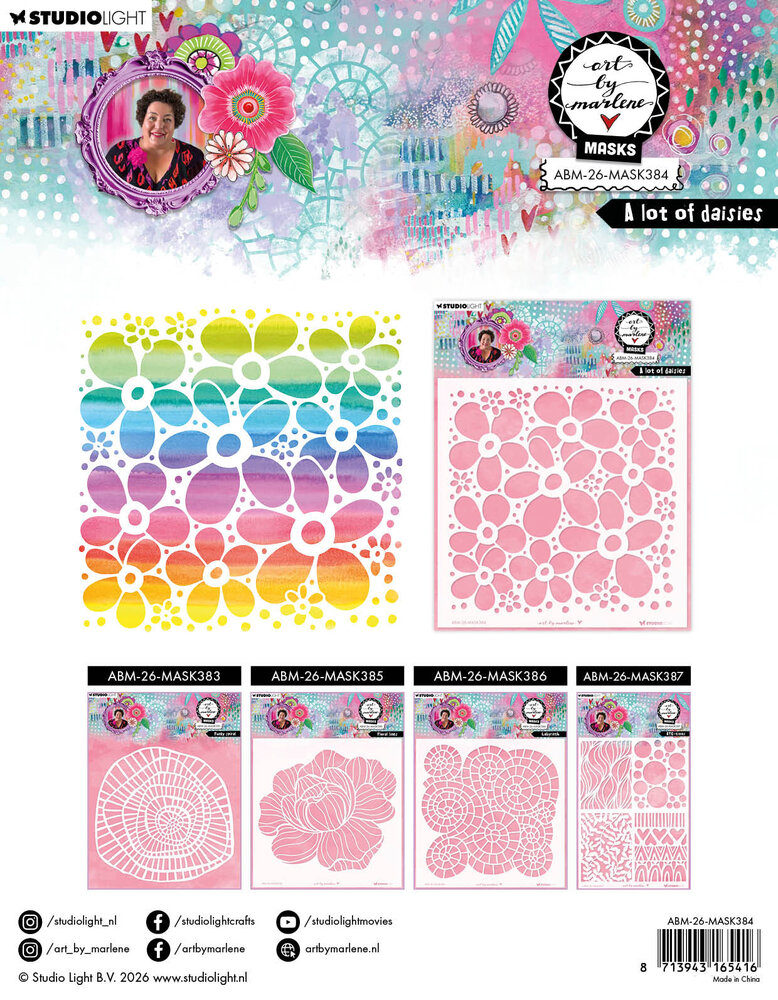 Art By Marlene A Lot of Daisies Mask (ABM-26-MASK384) Art By Marlene A Lot of Daisies Mask (ABM-26-MASK384)