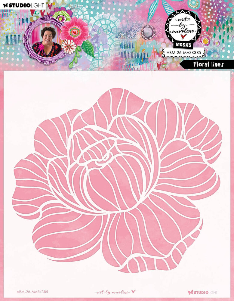 Art By Marlene Floral Lines Mask (ABM-26-MASK385)