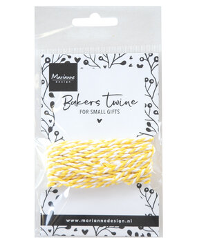 Marianne Design Decorations Bakers Twine Yellow/White (CA3228)
