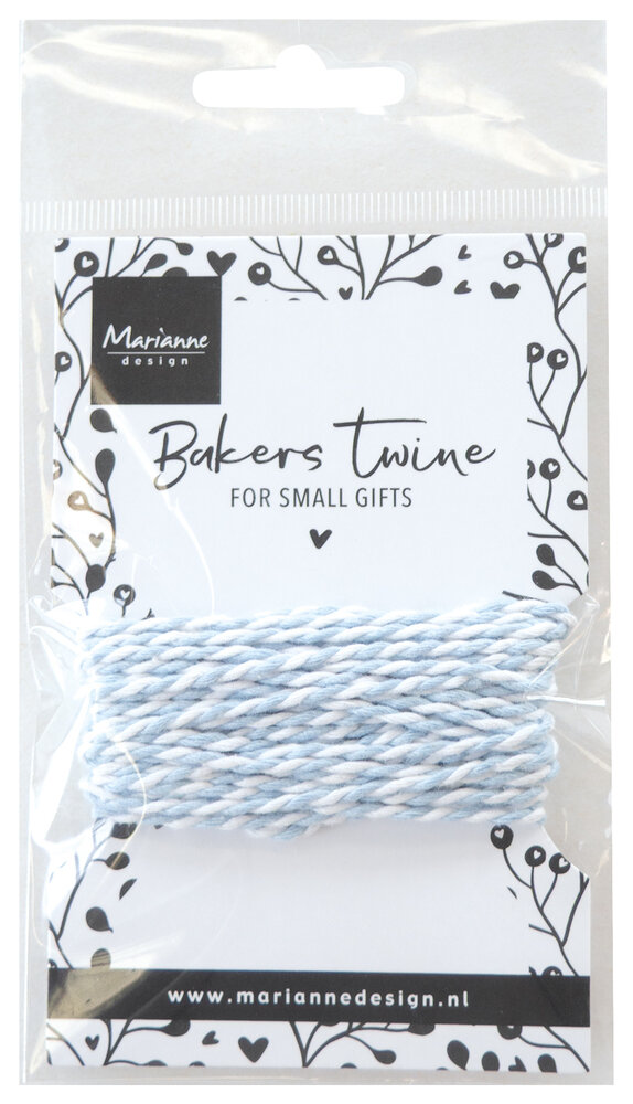 Marianne Design Decorations Bakers Twine Light Blue/White (CA3225)