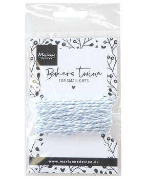 Marianne Design Decorations Bakers Twine Light Blue/White (CA3225)