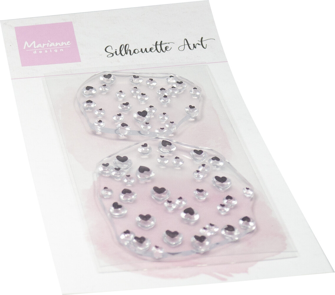 Marianne Design Clear Stamps Silhouette Art Haerts (CS1189)