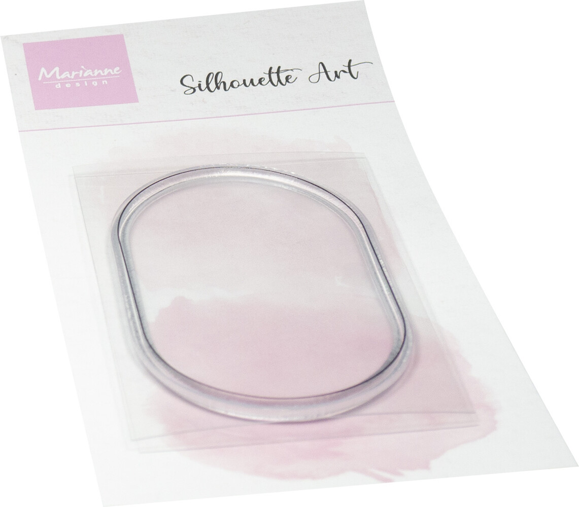 Marianne Design Clear Stamps Silhouette Art Oval Frame (CS1187)