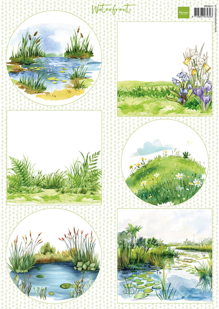 Marianne Design Decoupage Sheet A4 Waterfront (VK9641)