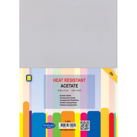 JEJE Produkt Acetate Sheets Heat Resistant A5 (20pcs) (3.1035)