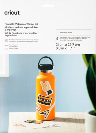 Cricut Printable Waterproof Sticker Set A4 White (6pcs) (2011891)