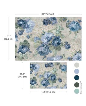 Re-Design with Prima Meadow Melodies 19,5x30 Inch Double Delight Decoupage Fiber Paper Set (2pcs) (682156)