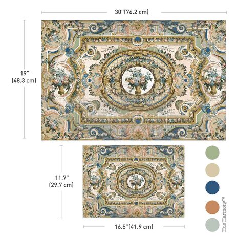 Re-Design with Prima Serenade In Blue 19,5x30 Inch Double Delight Decoupage Fiber Paper Set (pcs) (676438)