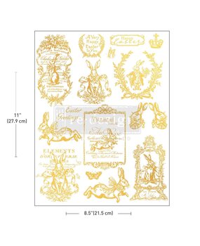 Re-Design with Prima Gilded Spring 8,5x11 Inch H2O Transfers Single Sheet Gold (681975)