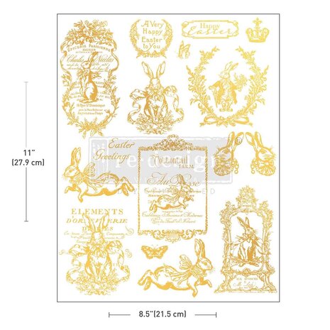 Re-Design with Prima Gilded Spring 8,5x11 Inch H2O Transfers Single Sheet Gold (681975)