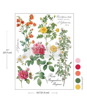 Re-Design with Prima Poetry In Petals 8,5x11 Inch H2O Transfers Single Sheet (681951)