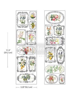Re-Design with Prima Fleur De Frame 3,25x11,5 Inch Luxe Transfers (2pcs) (681890)