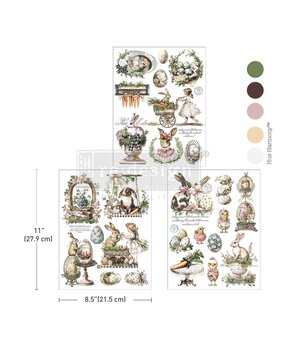 Re-Design with Prima Garden Whimsy 8,5x11 Inch Middy Transfers (3pcs) (680961)