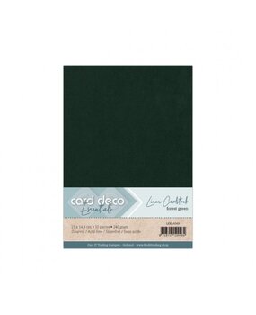 Card Deco Linen Cardstock A5 Forest Green (10pcs) (LKK-A569)