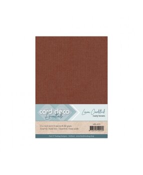 Card Deco Linen Cardstock A5 Rusty Brown (10pcs) (LKK-A570)