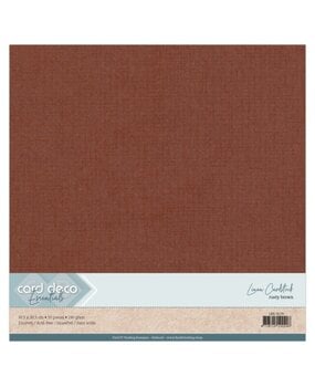 Card Deco Linen Cardstock 30,5x30,5 cm Rusty Brown (10pcs) (LKK-SC70)