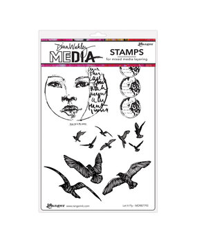 Ranger Dina Wakley MEdia Cling Stamps Let It Fly (MDR87793)