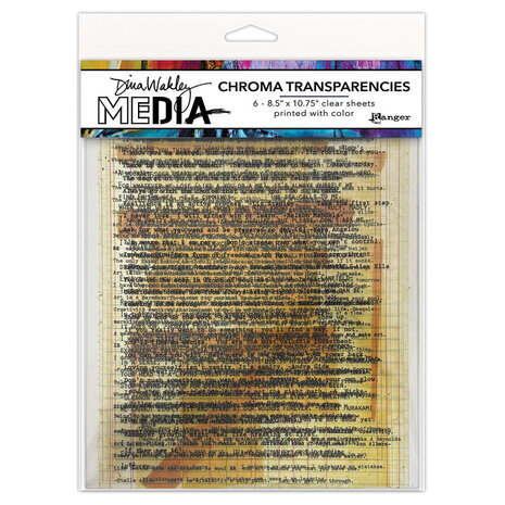 Ranger Dina Wakley MEdia Chroma Transparencies Typed Quotes (MDA92711)
