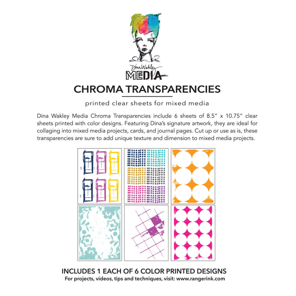 Ranger Dina Wakley MEdia Chroma Transparencies Grunge Specimens (MDA92728)