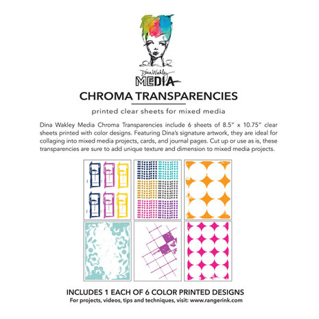 Ranger Dina Wakley MEdia Chroma Transparencies Grunge Specimens (MDA92728)