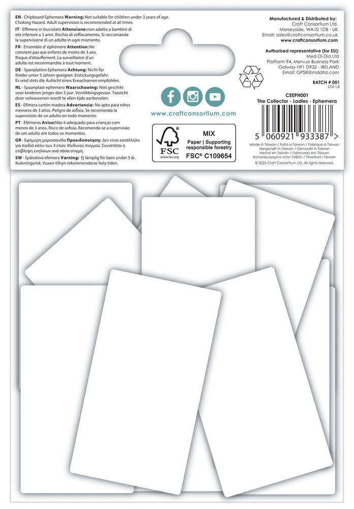 Craft Consortium The Collector Ephemera Ladies (30pcs) (CEEPH001) Craft Consortium The Collector Ephemera Ladies (30pcs) (CEEPH001)