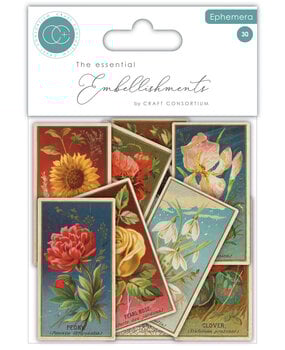 Craft Consortium The Collector Ephemera Flowers (30pcs) (CEEPH003)