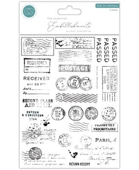 Craft Consortium The Collector Rub on Transfers Postage (2pcs) (CERUBT001)