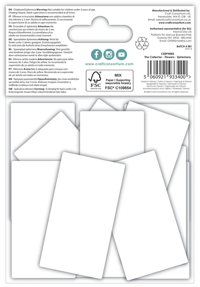 Craft Consortium The Collector Ephemera Flowers (30pcs) (CEEPH003) Craft Consortium The Collector Ephemera Flowers (30pcs) (CEEPH003)