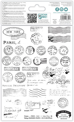 Craft Consortium The Collector Rub on Transfers Postage (2pcs) (CERUBT001) Craft Consortium The Collector Rub on Transfers Postage (2pcs) (CERUBT001)