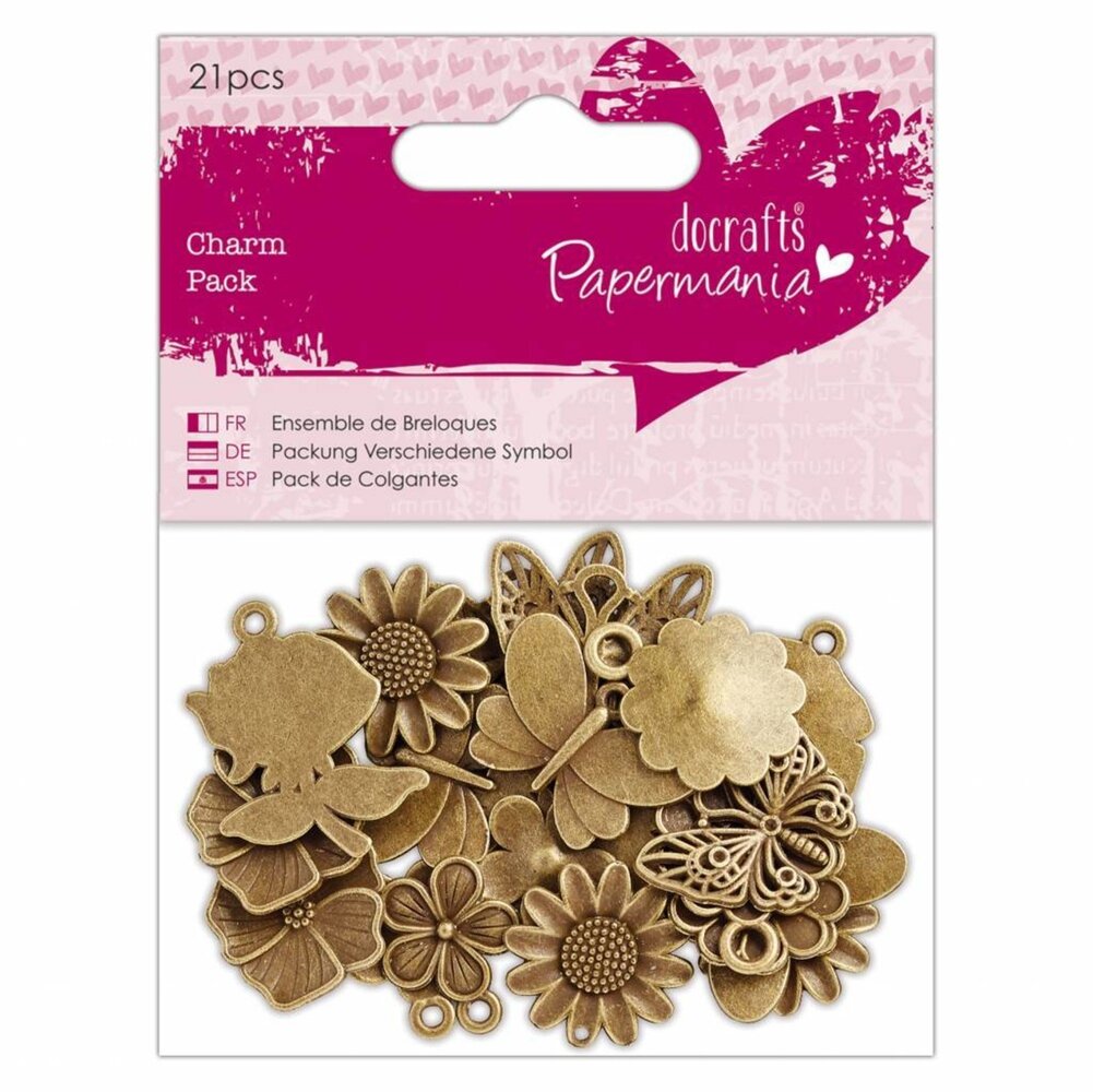Papermania Charm Pack Flowers & Butterflies (21pcs) (PMA 356014) Papermania Charm Pack Flowers & Butterflies (21pcs) (PMA 356014)