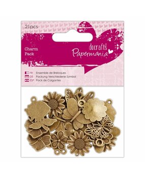 Papermania Charm Pack Flowers & Butterflies (21pcs) (PMA 356014)