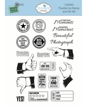 Elizabeth Craft Designs Delightful Discovery Stamp and Die Set Thumbs Up (CSD444)