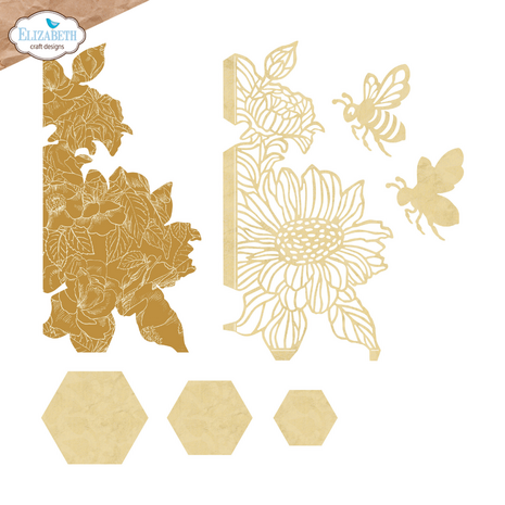 Elizabeth Craft Designs Delightful Discovery Die Bee and Flower Accents (2339)