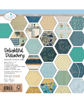 Elizabeth Craft Designs Delightful Discovery 12x12 Inch Patterned Cardstock (C041)