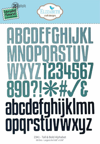 Elizabeth Craft Designs Delightful Discovery Die Tall & Bold Alphabet (2341)