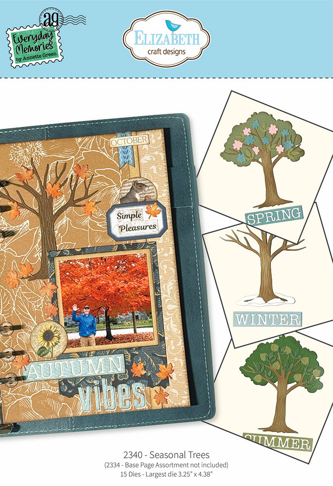 Elizabeth Craft Designs Delightful Discovery Die Seasonal Trees (2340)