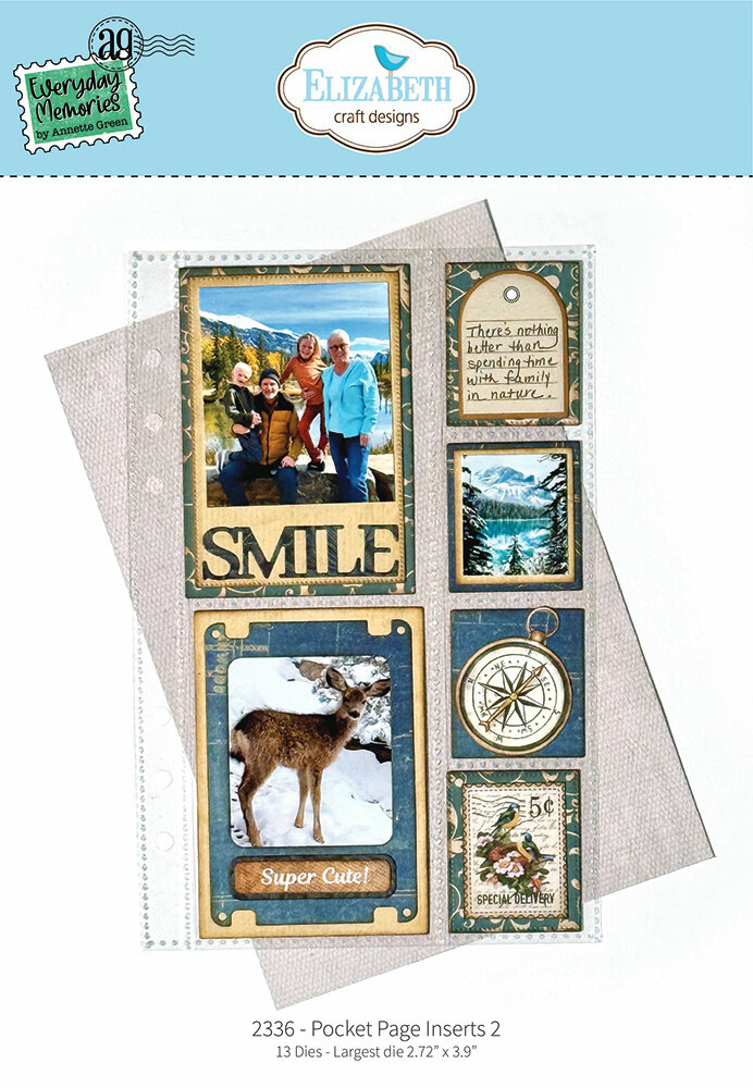 Elizabeth Craft Designs Delightful Discovery Die Pocket Page Inserts 2 (2336)