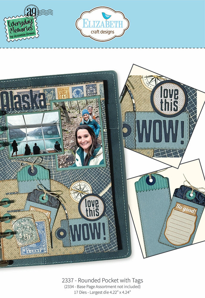 Elizabeth Craft Designs Delightful Discovery Die Rounded Pocket with Tags (2337)