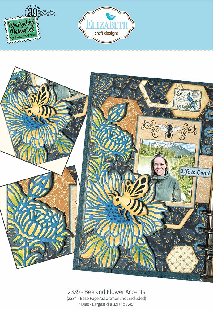 Elizabeth Craft Designs Delightful Discovery Die Bee and Flower Accents (2339)
