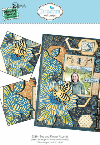 Elizabeth Craft Designs Delightful Discovery Die Bee and Flower Accents (2339)
