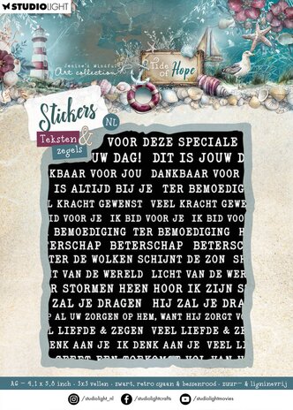 Studio Light Tide of Hope Stickers NL Teksten & Zegels (JMA-TH-STIC72)
