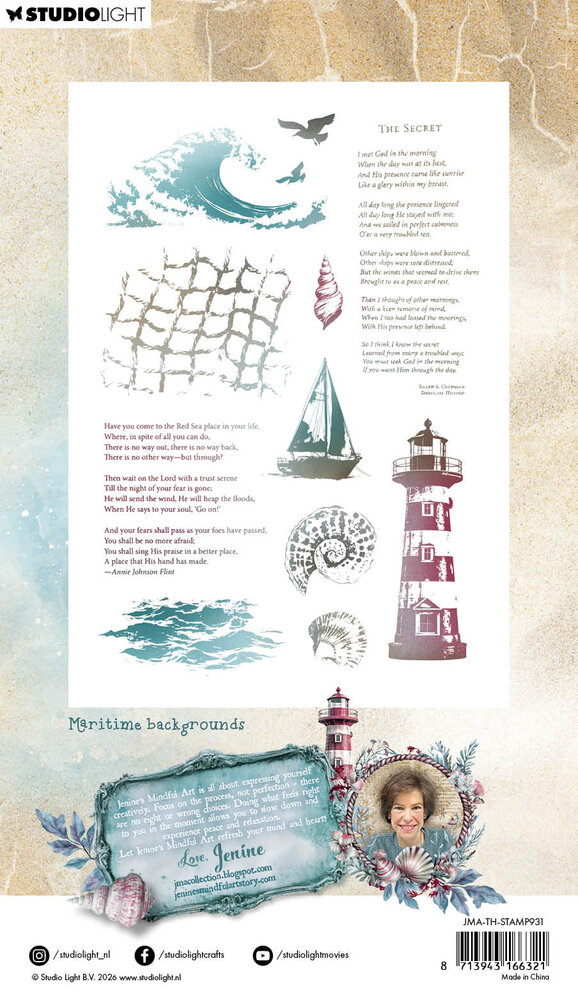 Studio Light Tide of Hope Clear Stamp Maritime Backgrounds (JMA-TH-STAMP931)