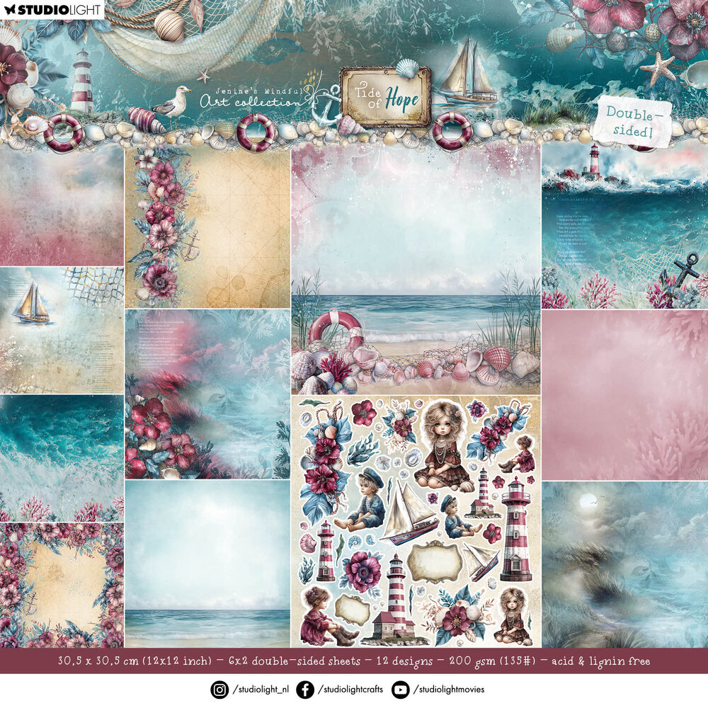 Studio Light Tide of Hope Designer Paper Double-Sided Scrapbooking (JMA-TH-DPP435)