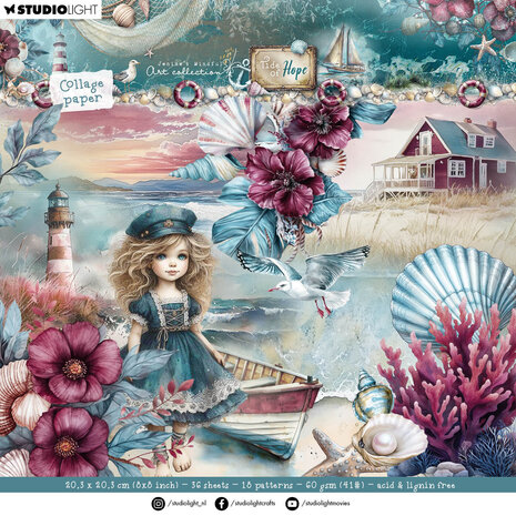 Studio Light Tide of Hope Collage Paper Backgrounds & Elements (JMA-TH-CPP432)